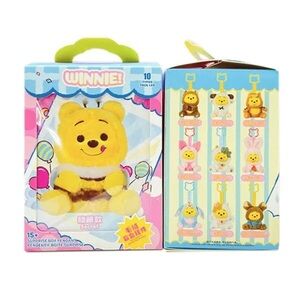 MINISO - Disney Winnie the Pooh Plush Keychain Series Mystery Blind Box.